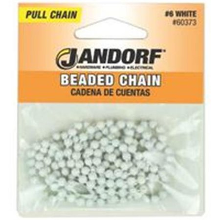 JANDORF Jandorf Specialty Hardw Chain Bead W/Con No 6 3Ft Wht 60373 3403433